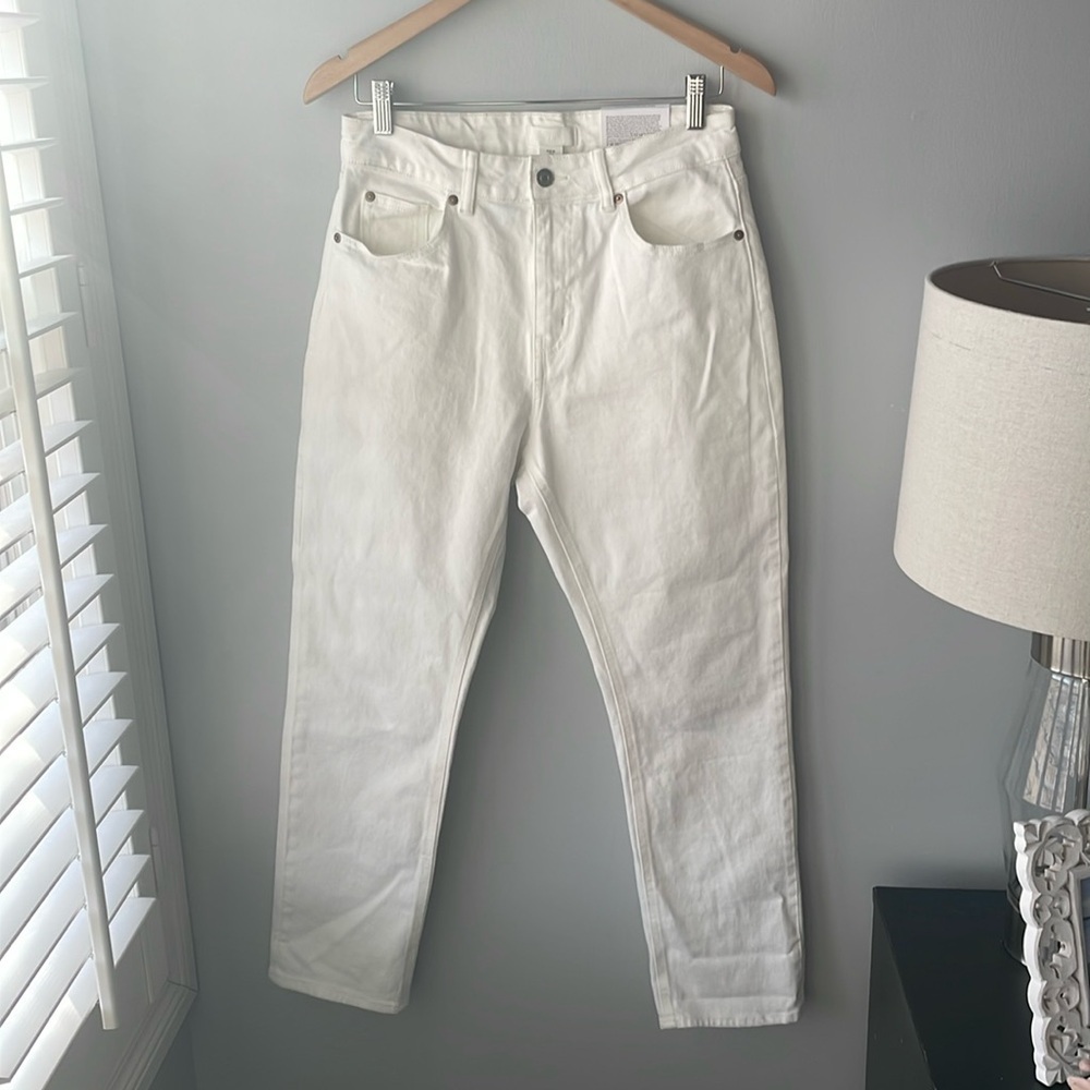 NWT H&M Slim High Waist White Jeans